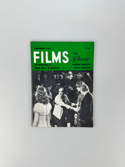 Films In Review Magazine - November 1975 - Steve Cochran, Corinne Griffith, The Devil Is A Woman