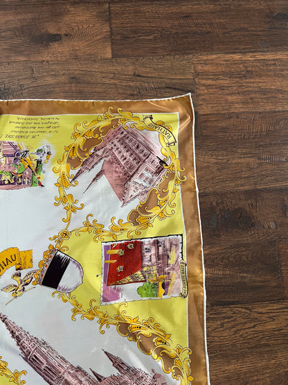 Vintage Souvenir Scarf - Ulm Germany Landmark Travel Square