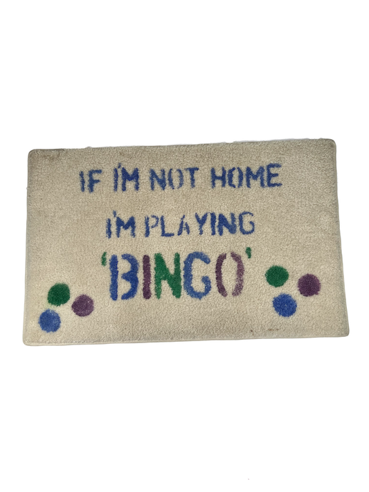Vintage Home Decor - Entryway Carpet - If I'm Not Home I'm Playing Bingo - Carpets Of Distinction