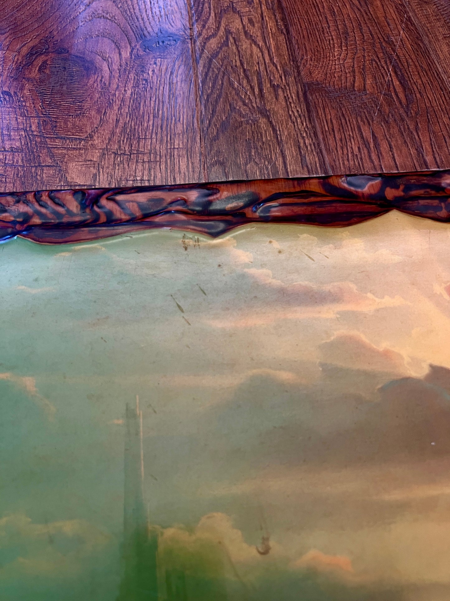 Vintage 1970s Lacquered Wood Wall Art – "Overpopulation" by John Pitre