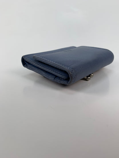 Vintage Wallet - Genuine Leather Trifold Wallet - Blue - Rolfs