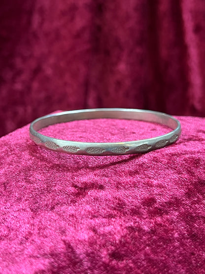 Vintage Jewelry - Bangle Bracelet - 925 Sterling Silver - Stamped Corn - Taxco