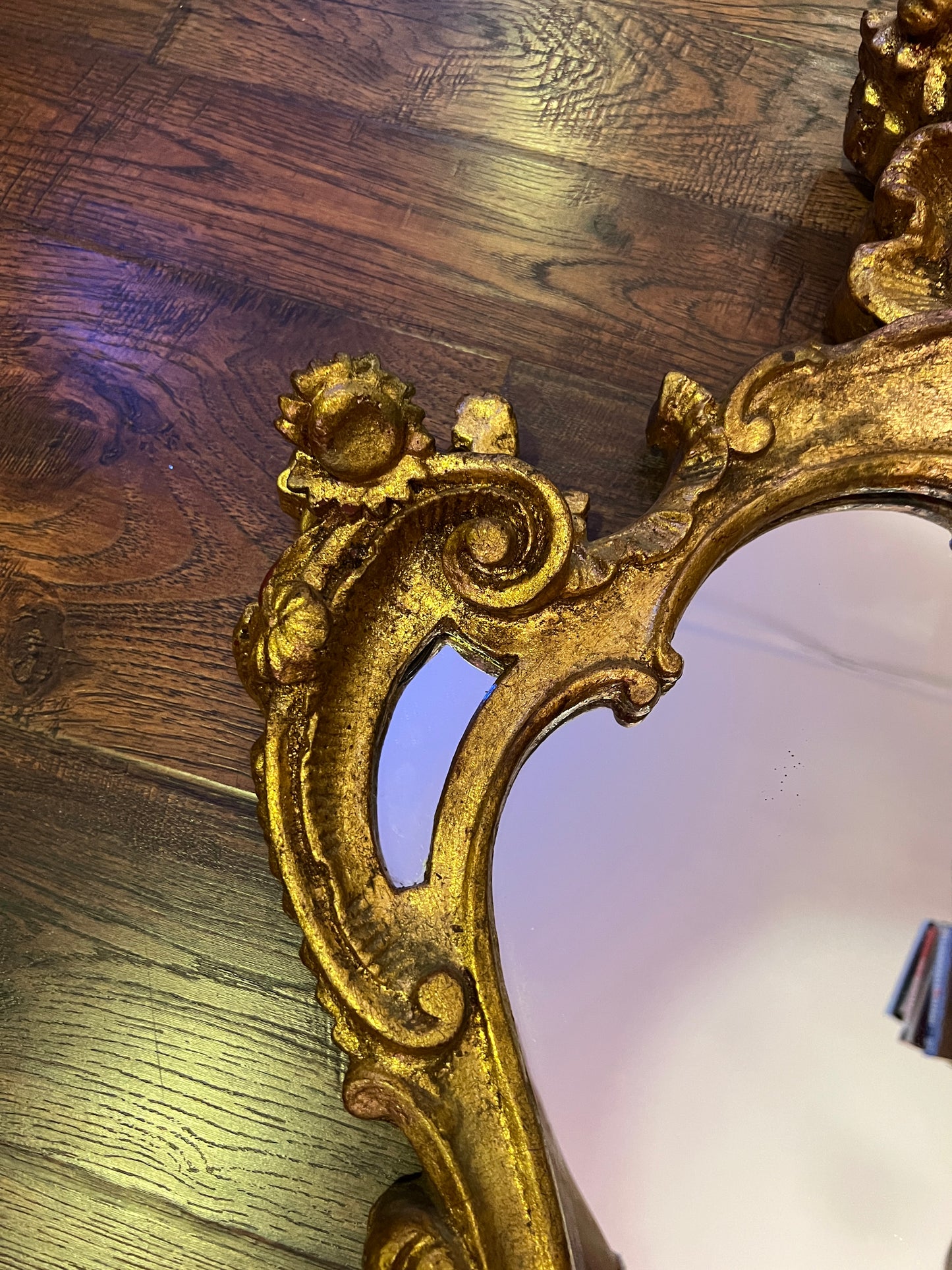 Vintage Mirror - Gilded Rococo Style Frame - Italian - 30.5" X 20.5"