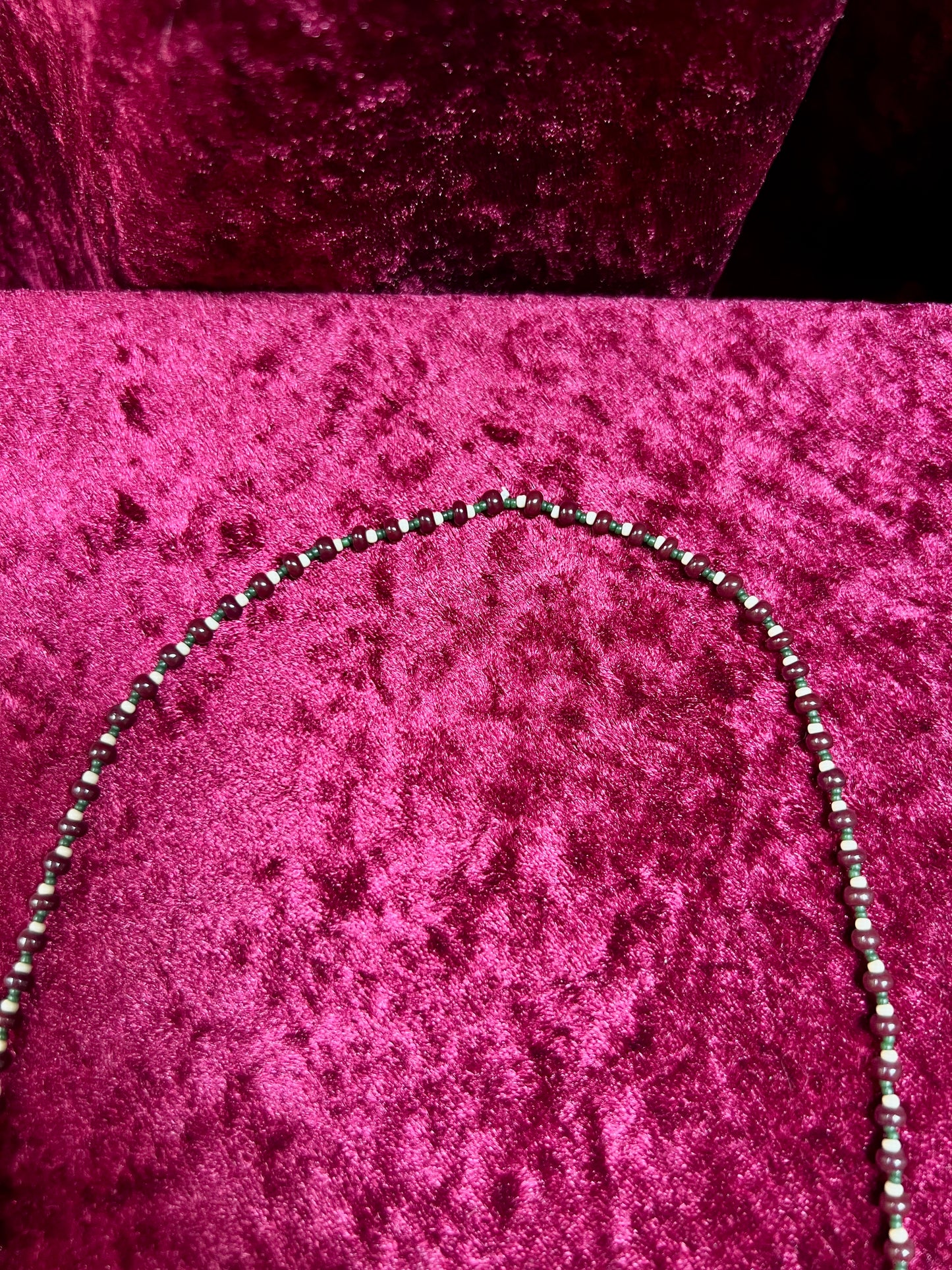 Vintage Metal Medallion Necklace – Miraculous Medal Beaded Rosary Style - 14"