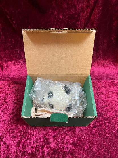 Vintage Christmas - Handblown Glass Ornament - Mini Panda - Slavic Treasures - Made In Poland