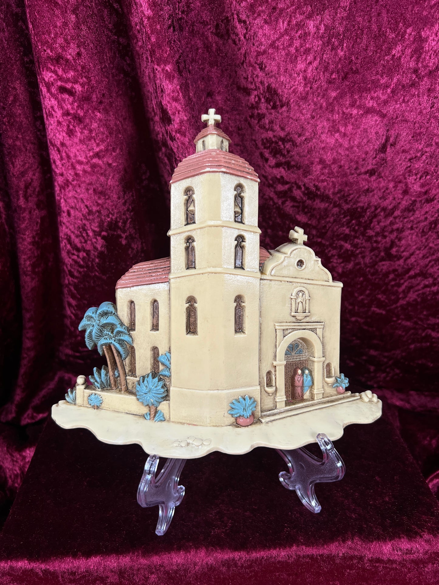 Vintage Wall Plaque Set - Southwestern Mission Church and Adobe Village - Burwood Products