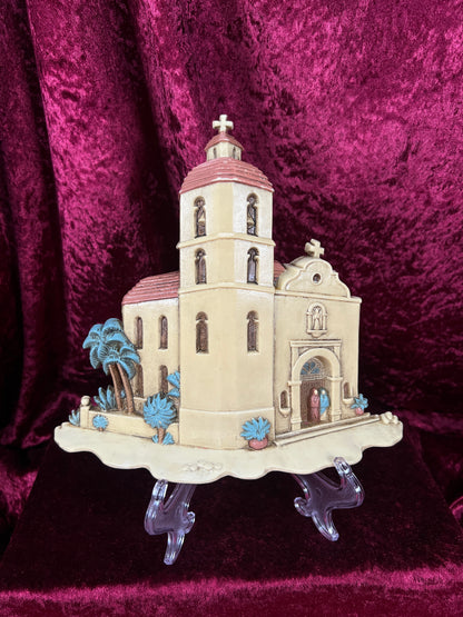 Vintage Wall Plaque Set - Southwestern Mission Church and Adobe Village - Burwood Products