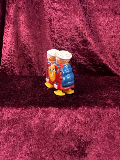 Vintage Ramp Walker Plastic Toy Set – Duck Sailor Piggy Kitsch Novelty Lot