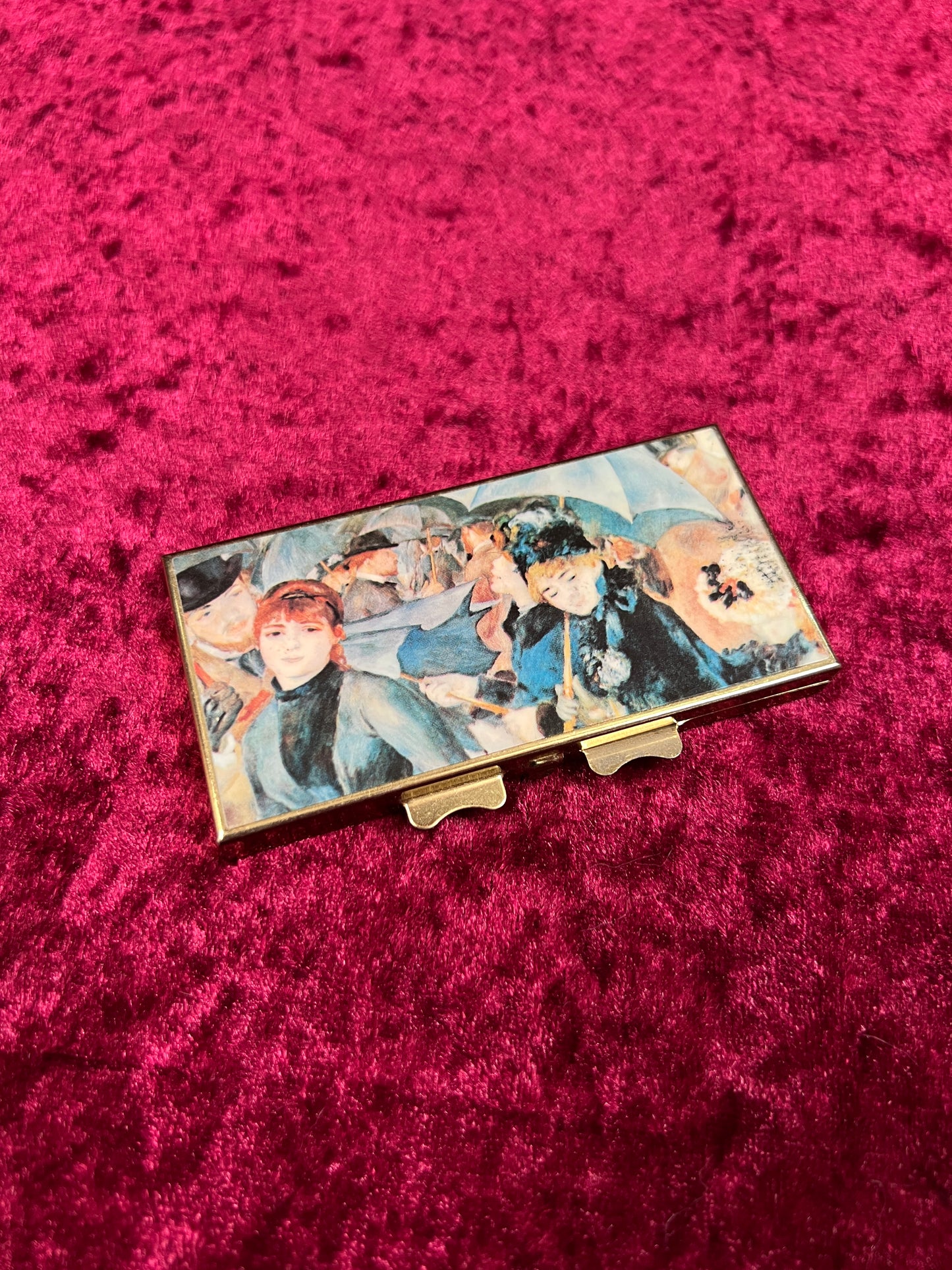 Vintage Vanity - Weekly 7-Day Pill Box - The Umbrellas by Renoir