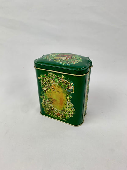 Vintage 1981 Avon Evergreen Christmas Tin - Warm Cottage Scene - Made In England