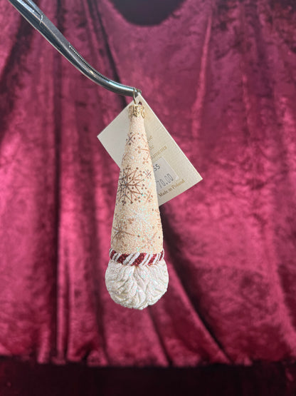 Vintage Christmas - Handblown Glass Ornament - Winter Sage Bejeweled Reindeer Santa - Patricia Breen - Poland - 2006