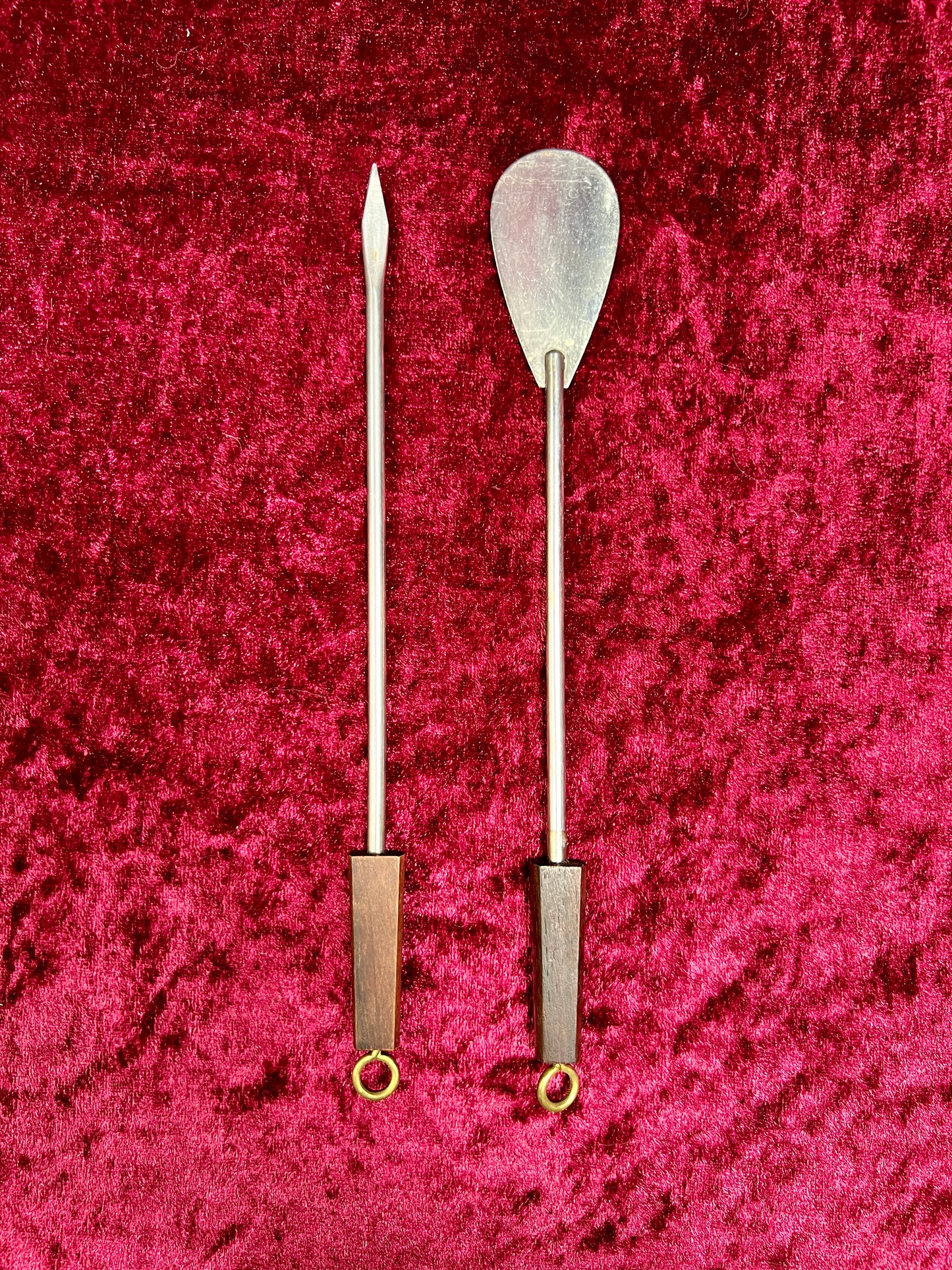 Vintage Barware - 5 Piece Cocktail Mixing Set - Stainless Steel / Wood Handles - Japan