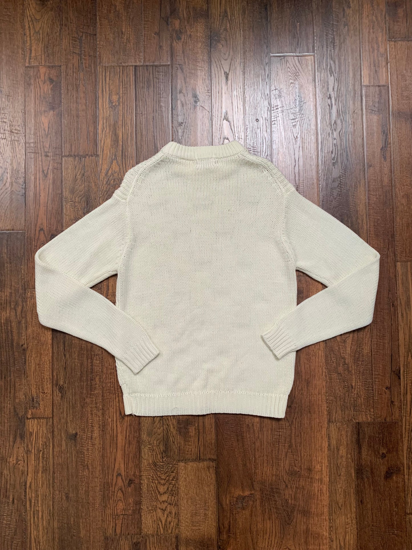 Vintage Clothing - Knit Pullover Sweater - Cream - TG & Y Golden - Medium