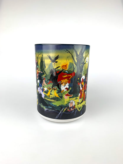 Rare Vintage Walt Disney World Disney Villains Ceramic Coffee Mug