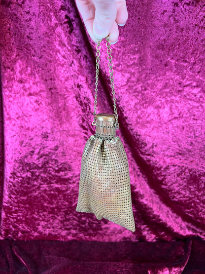Vintage Metal Mesh Beggar's Purse –  Expandable Top - Whiting & Davis