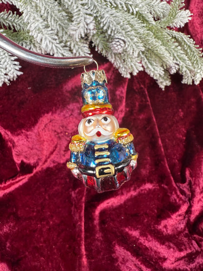 Vintage Christmas - Handblown Glass Ornament - Nutcracker