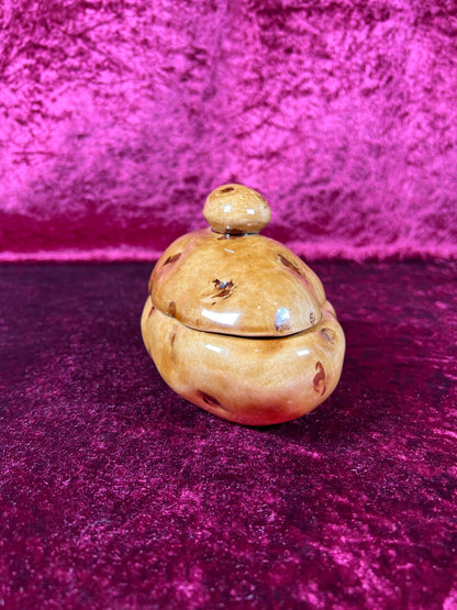 Vintage Kitchen - Ceramic Lidded Sour Cream Boat - Potato - 1984