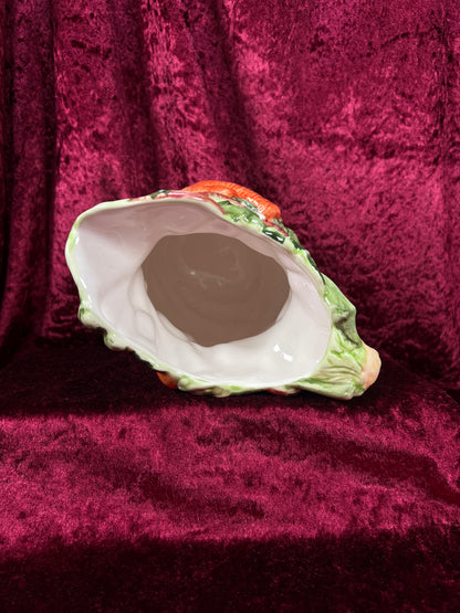 Vintage Ceramic Pitcher - Hand Painted 3D Vegetable Relief - World Bazaar Inc