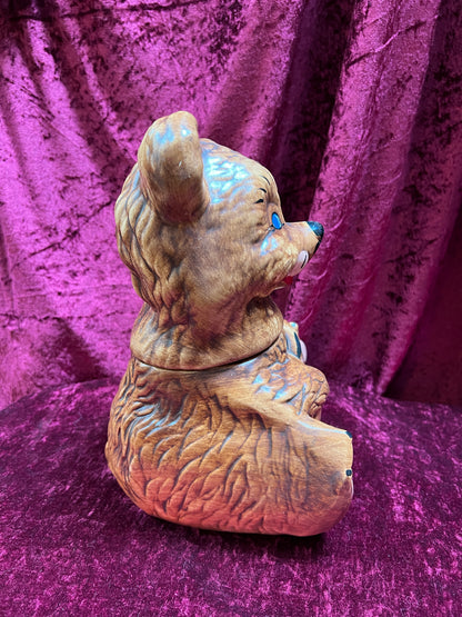 Vintage Kitchen - Ceramic Cookie Jar - Teddy Bear - Gilner Pottery