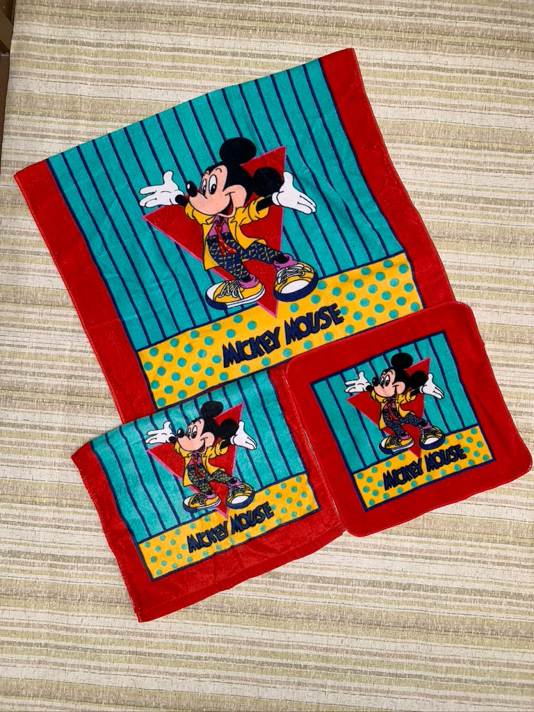 1980s Jofranco Disney Mickey Mouse Towel Set