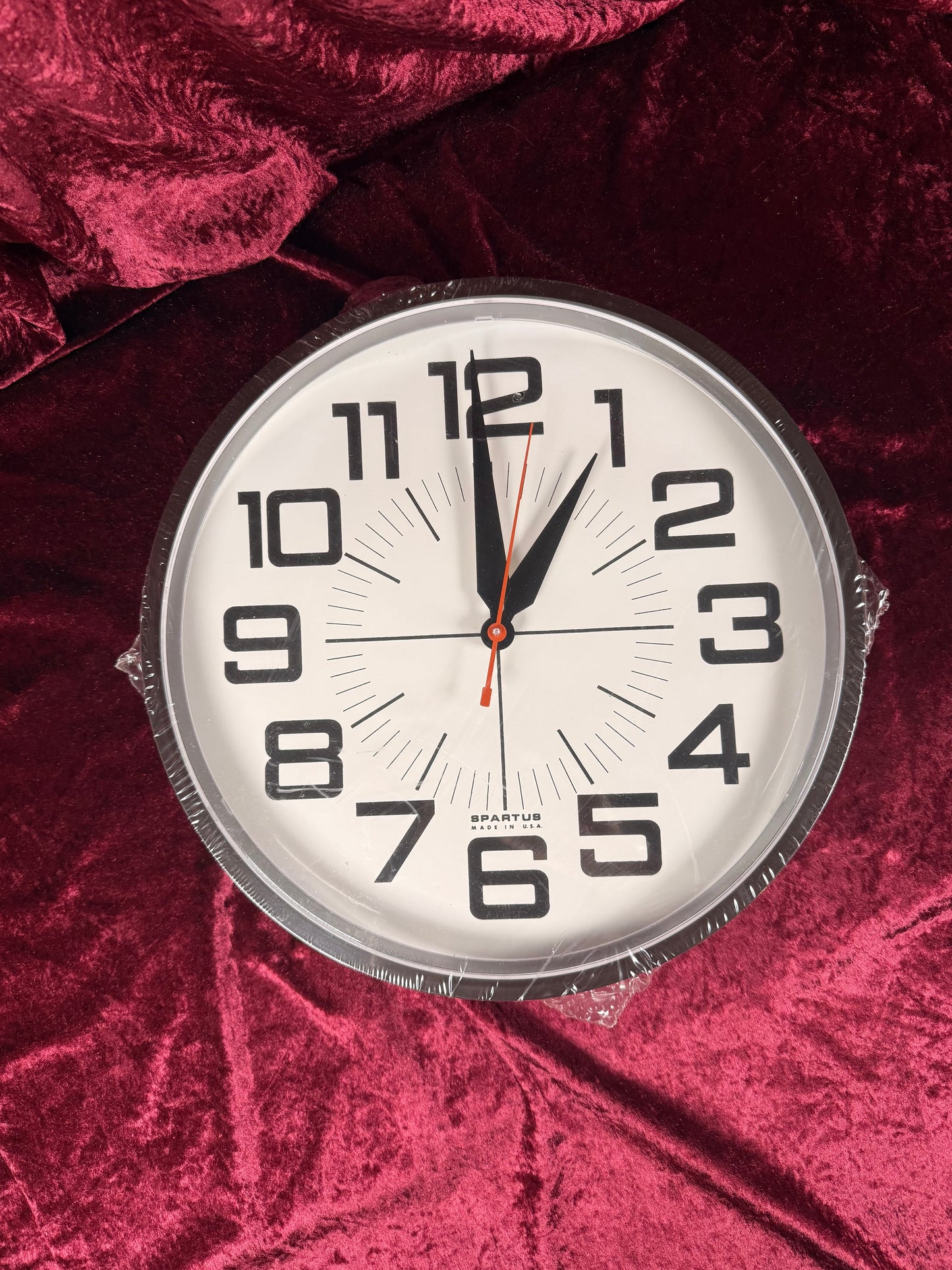 Vintage Spartus 14" Bakelite Wall Clock - New Old Stock