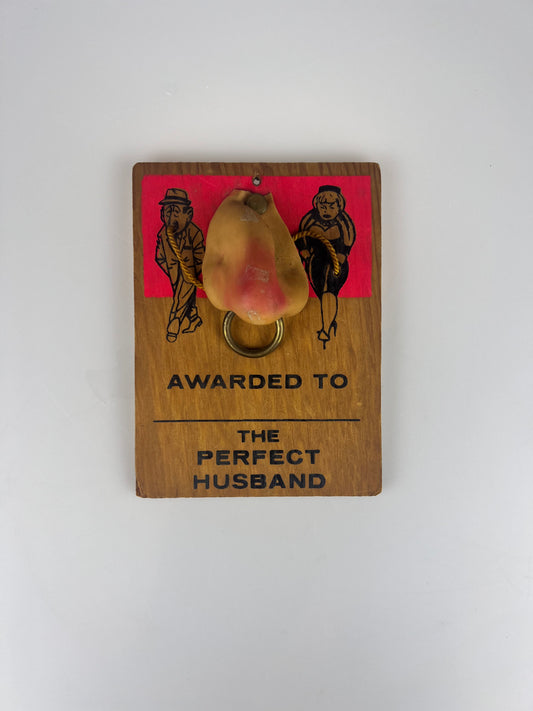 Humorous Vintage Gag Gift | The Perfect Husband Plaque