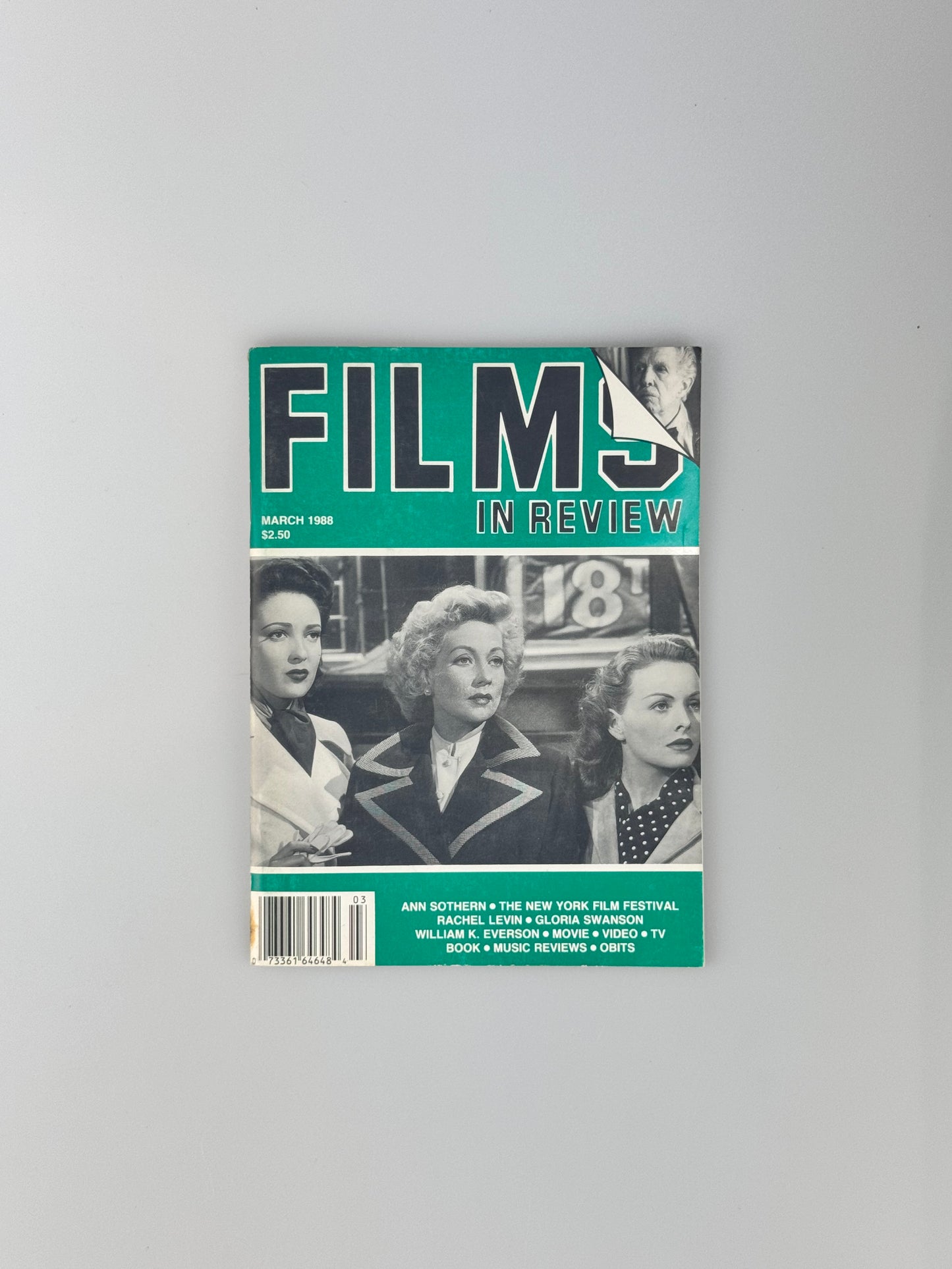 Films In Review Magazine - March 1988 - Ann Sothern, NY Film Festival, Empire Of The Sun, Good Morning Vietnam