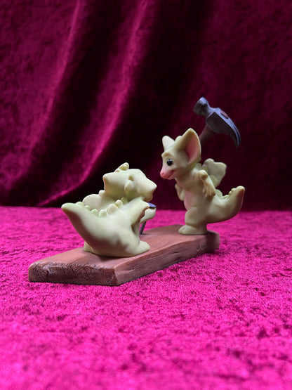 Vintage 2002 Pocket Dragons “Teamwork!” Figurine - Real Musgrave Dragon Collectible