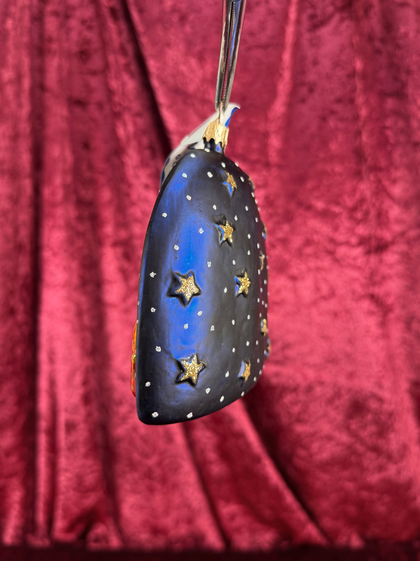 Vintage Christmas - Handblown Glass Ornament - Howling Coyotes - Chris Bubany - Poland