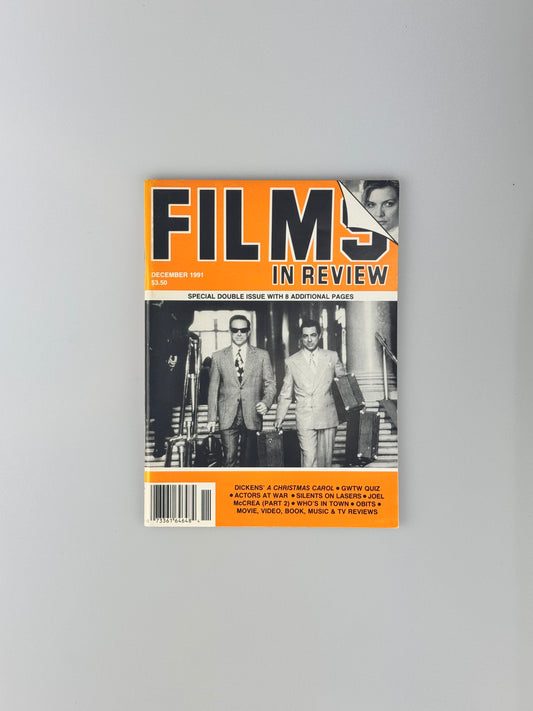 Films In Review Magazine - December 1991 - A Christmas Carol, GWTW Quiz, Actors At War