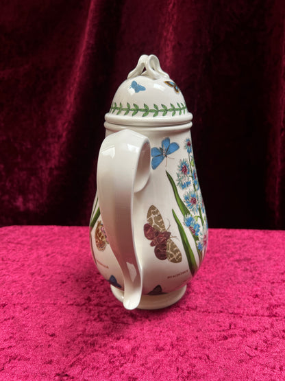 Vintage Ceramic Coffee Pot - Botanic Garden Hyacinth Butterfly Portmeirion