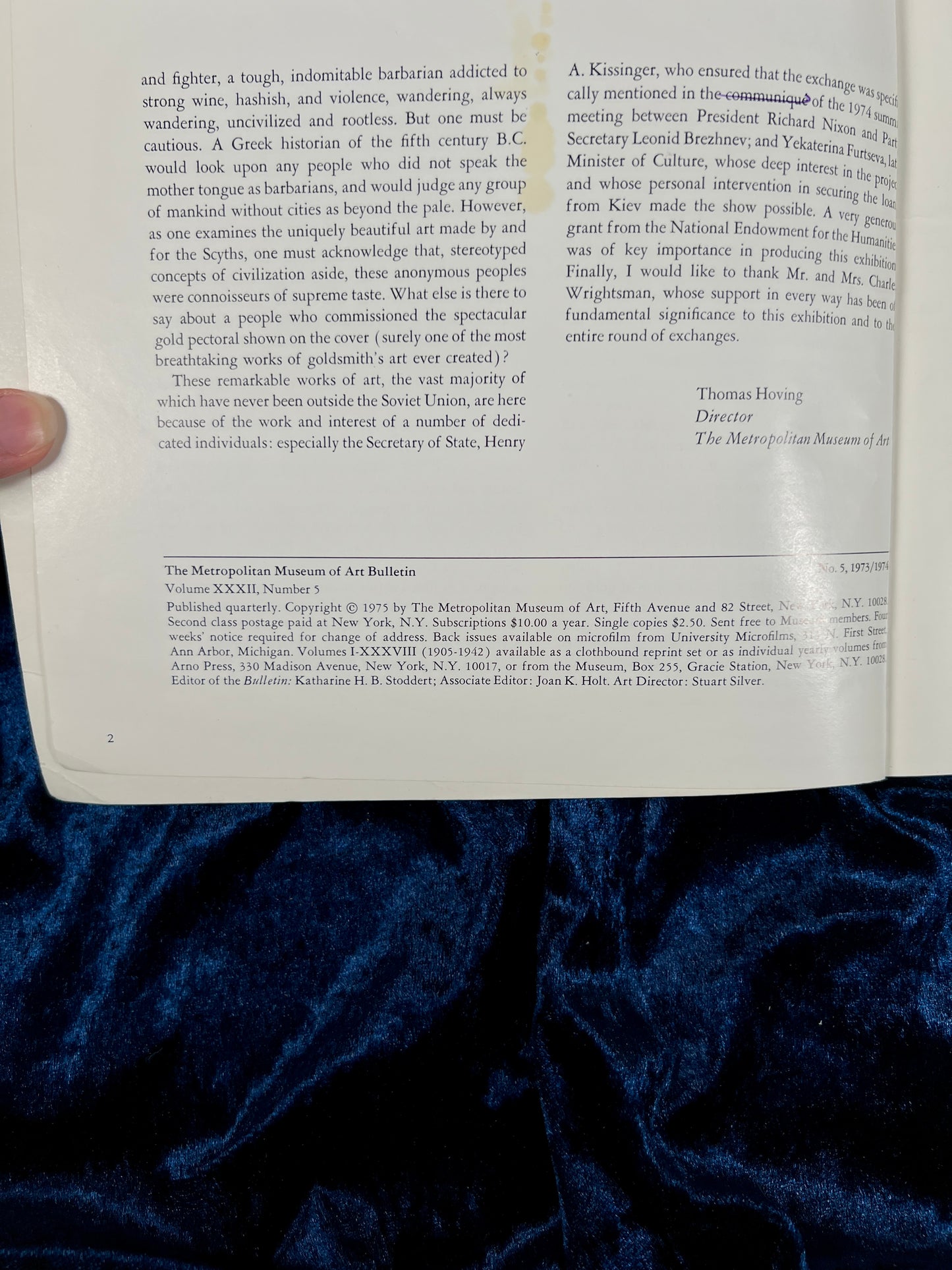 Vintage From the Lands of the Scythians Exhibition Catalog - 1975 Metropolitan Museum Art Book