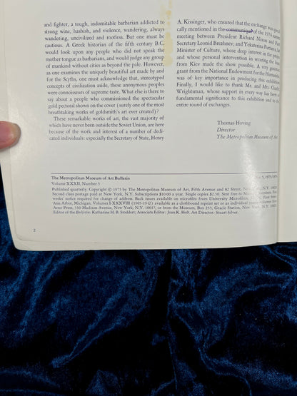 Vintage From the Lands of the Scythians Exhibition Catalog - 1975 Metropolitan Museum Art Book