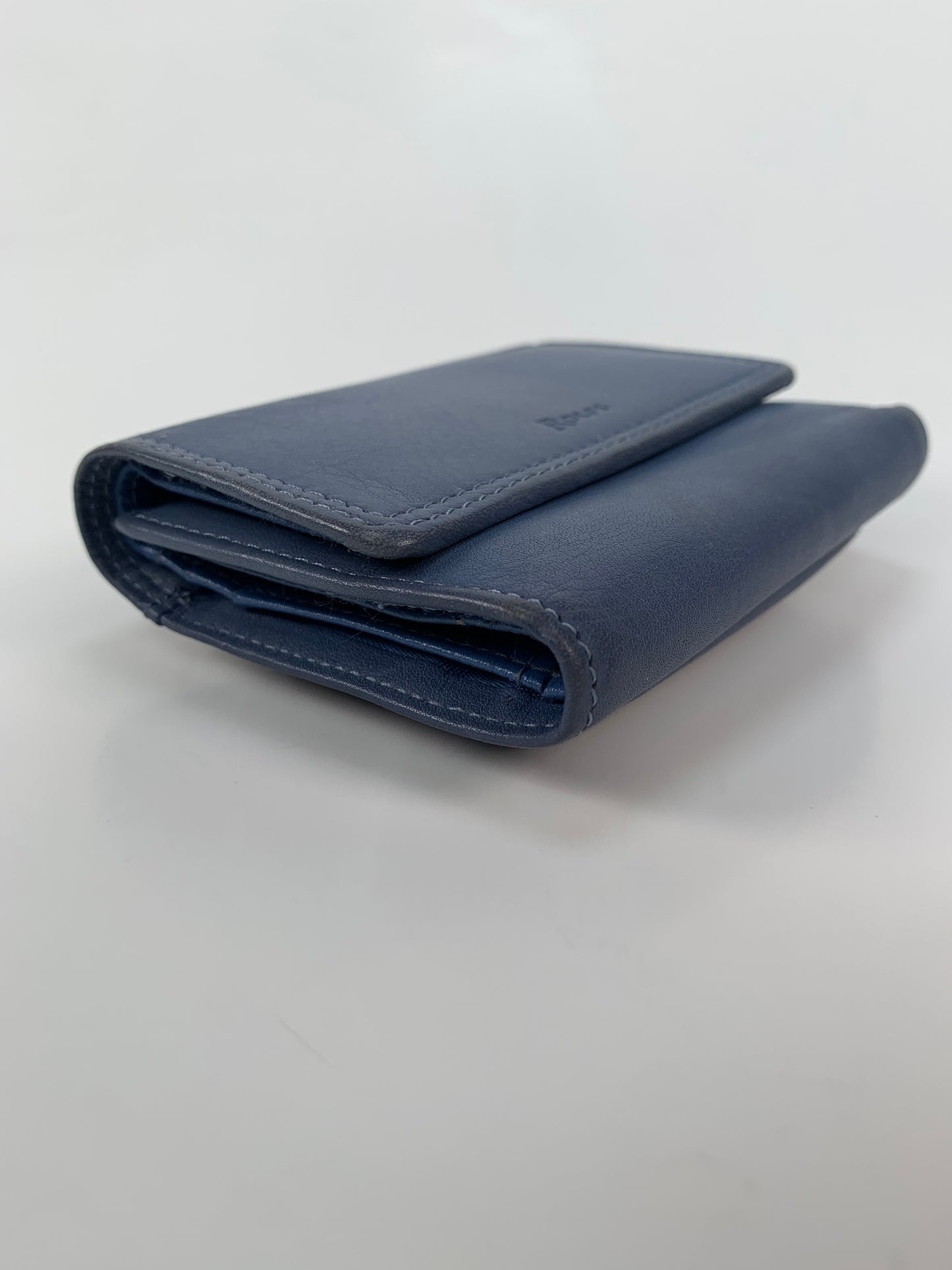 Vintage Wallet - Genuine Leather Trifold Wallet - Blue - Rolfs