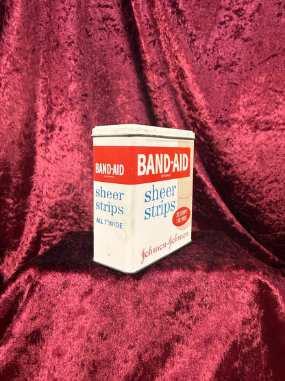Vintage Medicine Cabinet - Mid Century - Johnson & Johnson Band-Aid Brand Tin