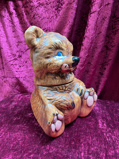 Vintage Kitchen - Ceramic Cookie Jar - Teddy Bear - Gilner Pottery