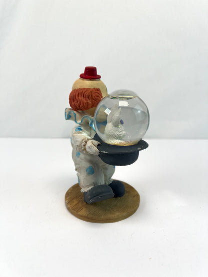 Vintage Clown Art - Snow Globe - Bunny In A Hat