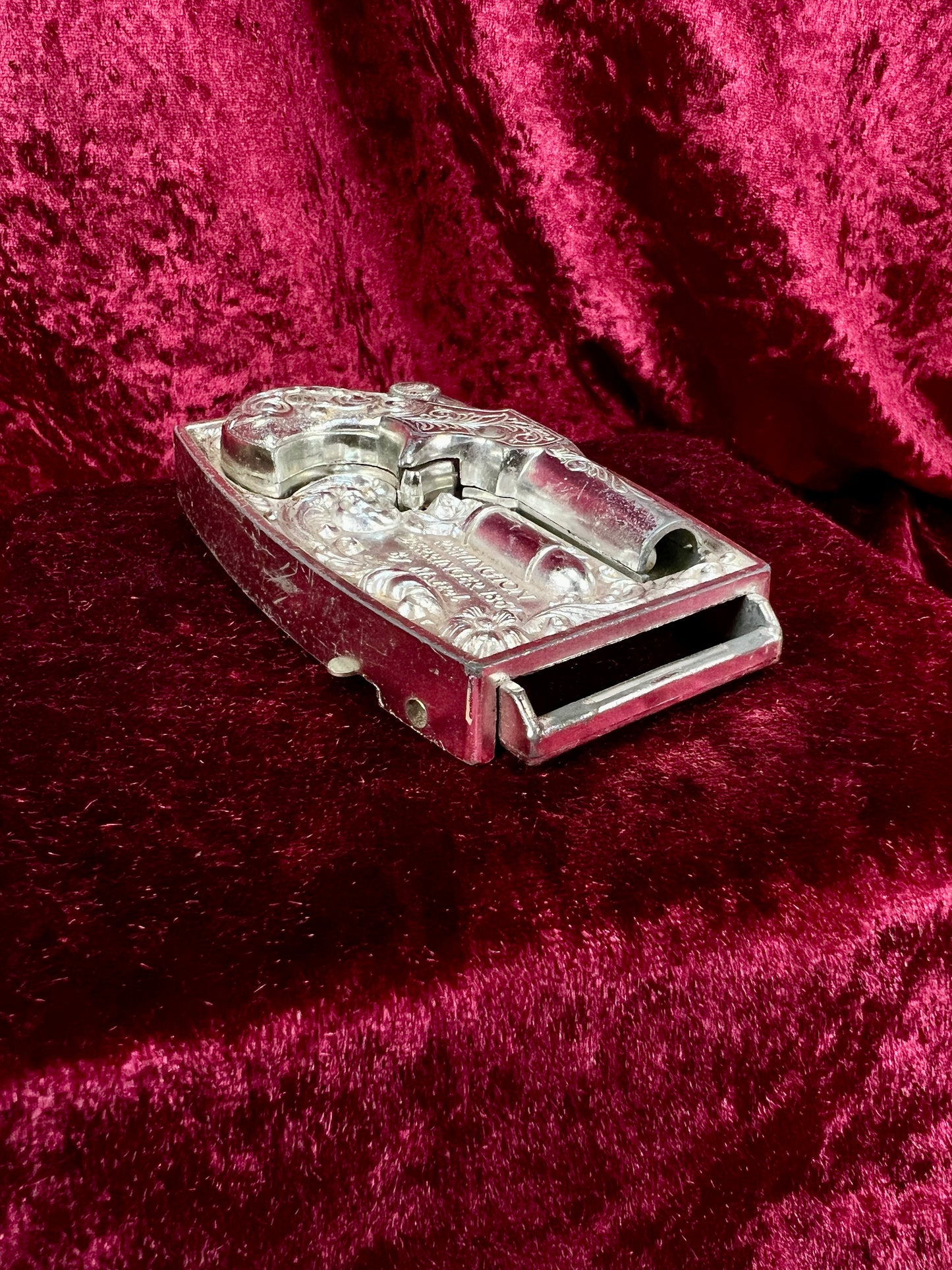 Vintage Metal Belt Buckle - Agent Zero Remington Derringer Cap Gun - 1959 Mattel