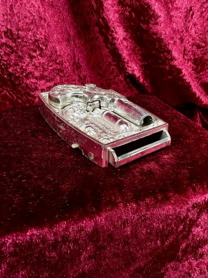 Vintage Metal Belt Buckle - Agent Zero Remington Derringer Cap Gun - 1959 Mattel