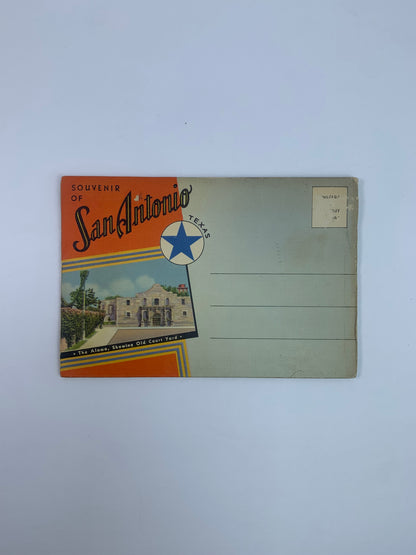 Vintage Ephemera - Souvenir Postcard Booklet - Landmarks - San Antonio, Texas