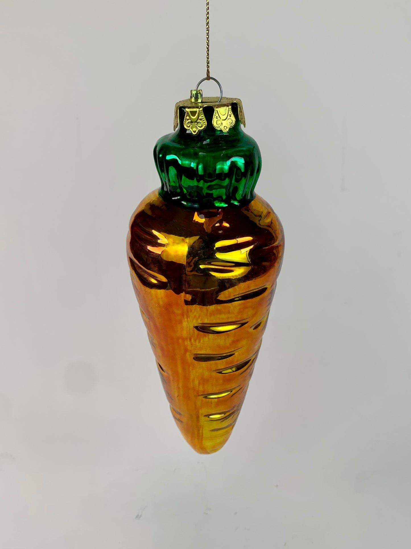 Vintage Christmas Ornament - Glass Carrot - Made In Taiwan