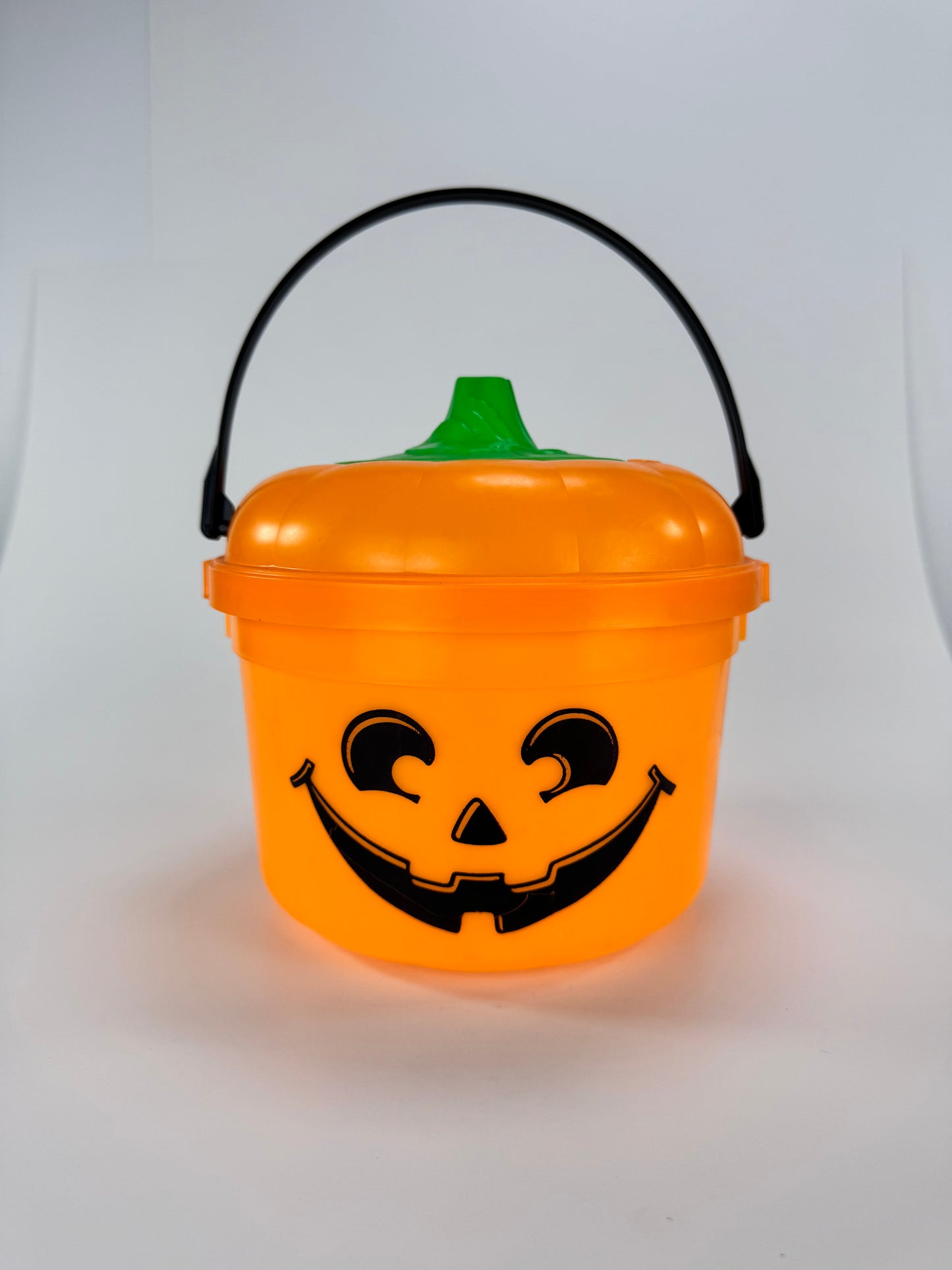 Vintage McDonalds Pumpkin Candy Bucket w/ Lid - 1991 Like New