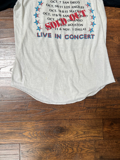Vintage Clothing - Raglan Baseball 3/4 Sleeve Shirt - The Rolling Stones 1981 Tour - The Knits - Large