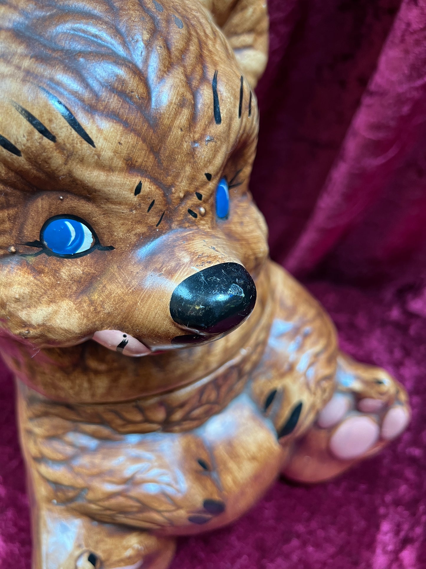 Vintage Kitchen - Ceramic Cookie Jar - Teddy Bear - Gilner Pottery