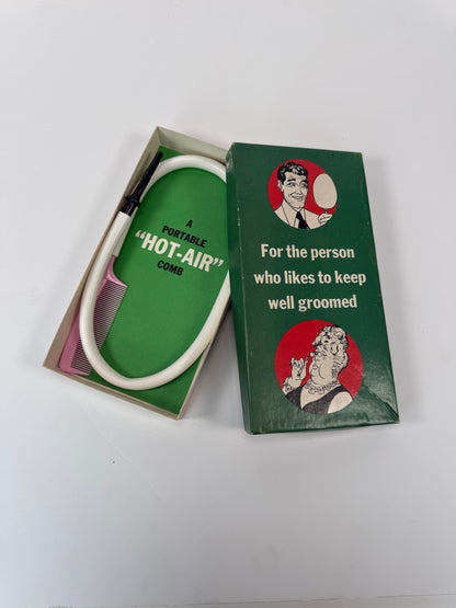 Vintage Novelty Gag Gift - "A Portable Hot-Air Comb" Well-Groomed Person Joke