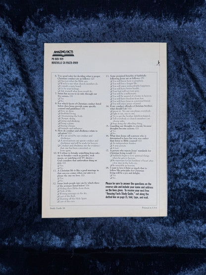 Vintage Amazing Facts Study Guide Booklet - The Word That Transforms - Early Edition