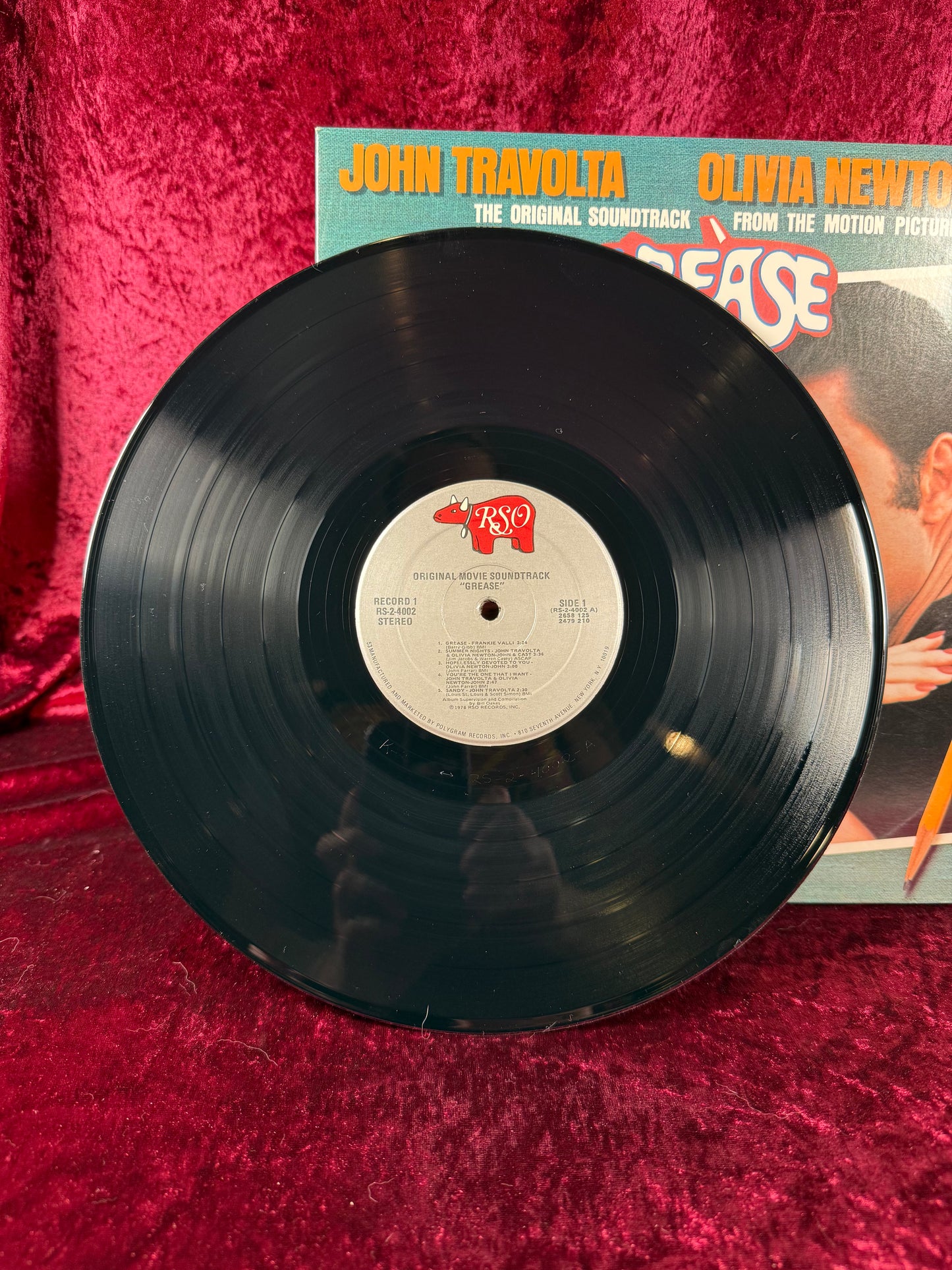 Vintage 12" Vinyl Record - Grease Original Motion Picture Soundtrack - Polygram Records - 1978