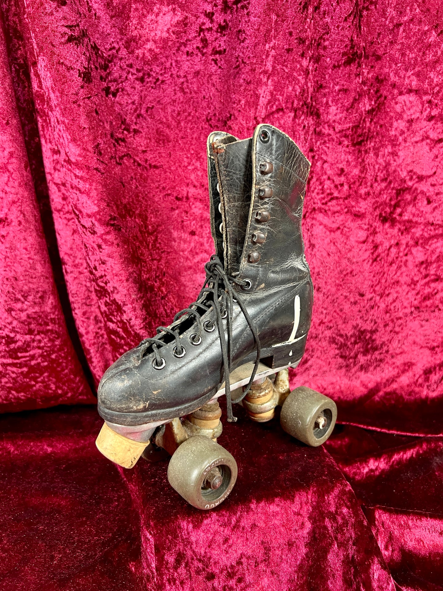 Vintage Leather Roller Skates – Black Leather - Chicago Wheels and Sure-Grip Trucks