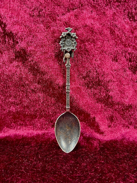 Vintage Silver Plate Teaspoon – Cuckoo Clock Handle Novelty Spoon - Versilbert