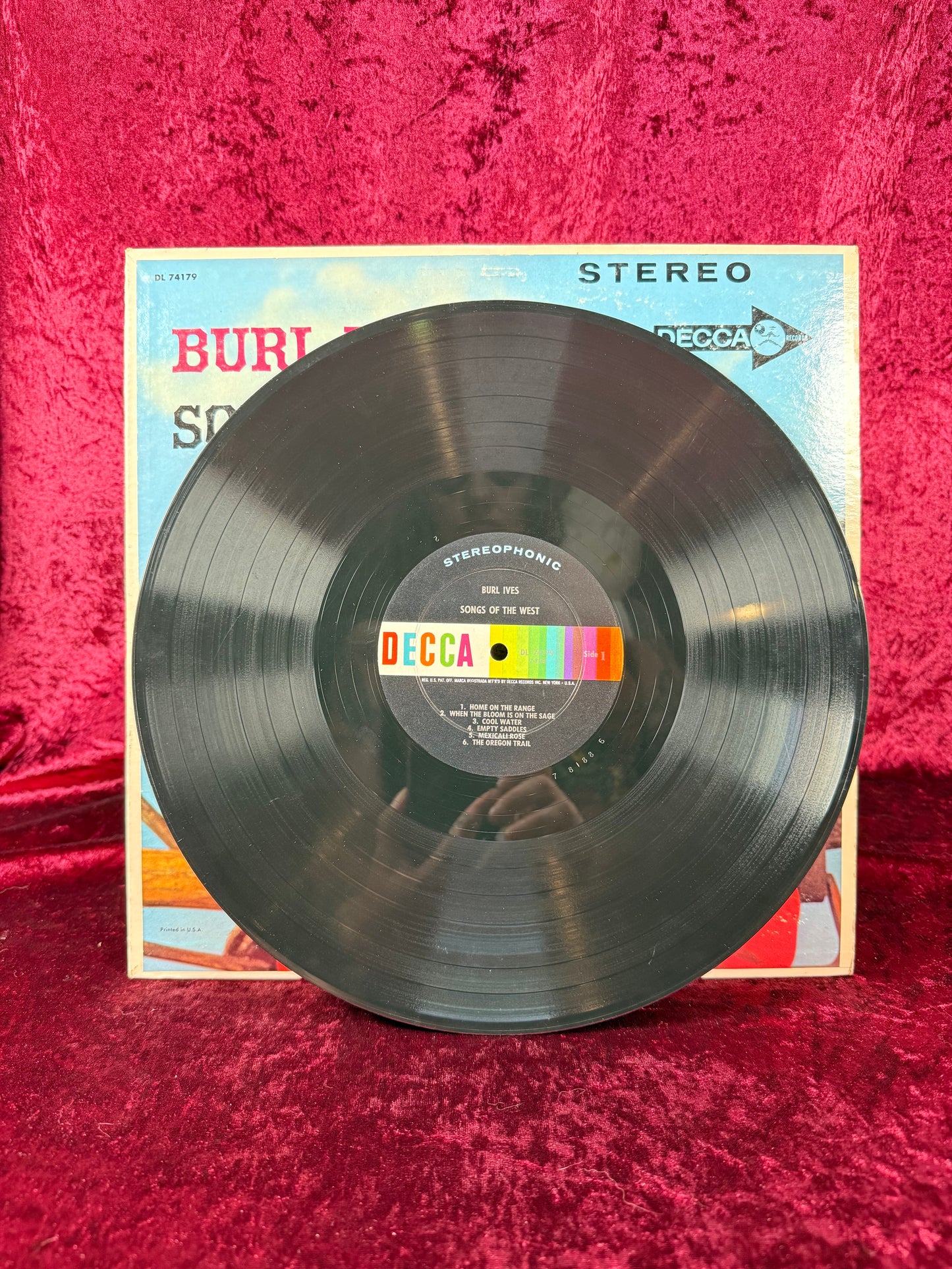 Vintage 12" Vinyl Record - Burl Ives - Songs Of The West - Decca Records